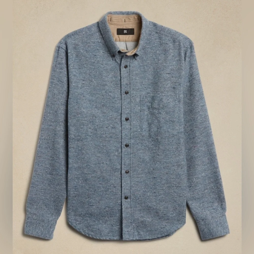 NWT Banana Republic Men’s Don Flannel Shirt Size Medium/Tall.